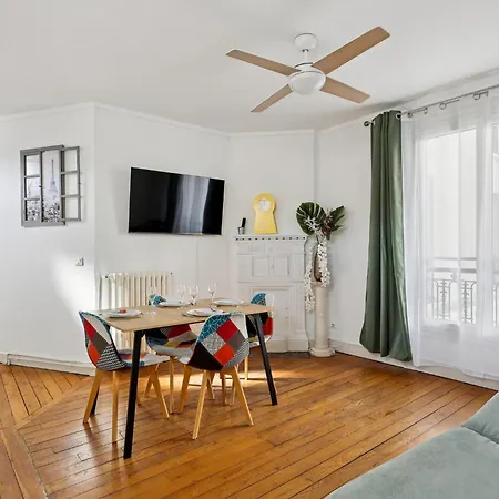 Charming Apt, Metro 4 & Rer B, 6 Guests, Cdg Access, 1-2 Апартаменты *