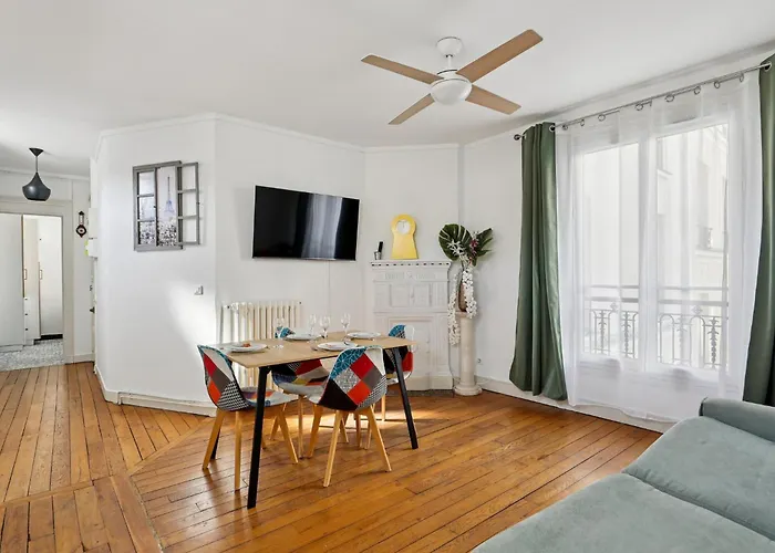 Charming Apt, Metro 4 & Rer B, 6 Guests, Cdg Access, 1-2 Апартаменты *